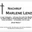Nachruf auf Marlene Lenz