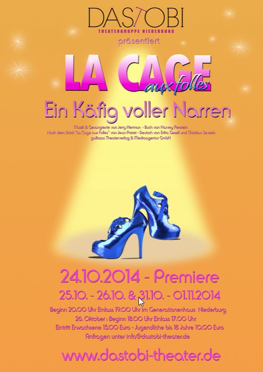 dastobi theater Plakat 2014 Kaefig voller Narren