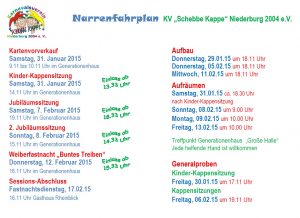Narrenfahrplan 2015
