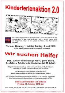 AnzeigeHelferKinderferienaktion2019