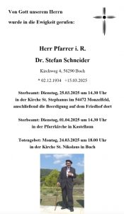 Stefan Schneider Todesanzeige
